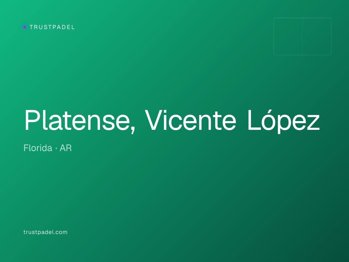 Platense, Vicente López padel club