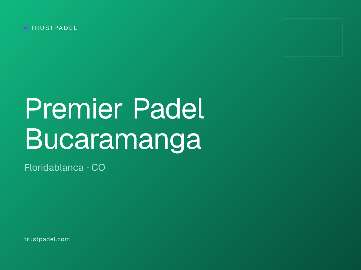 Premier Padel Bucaramanga padel club