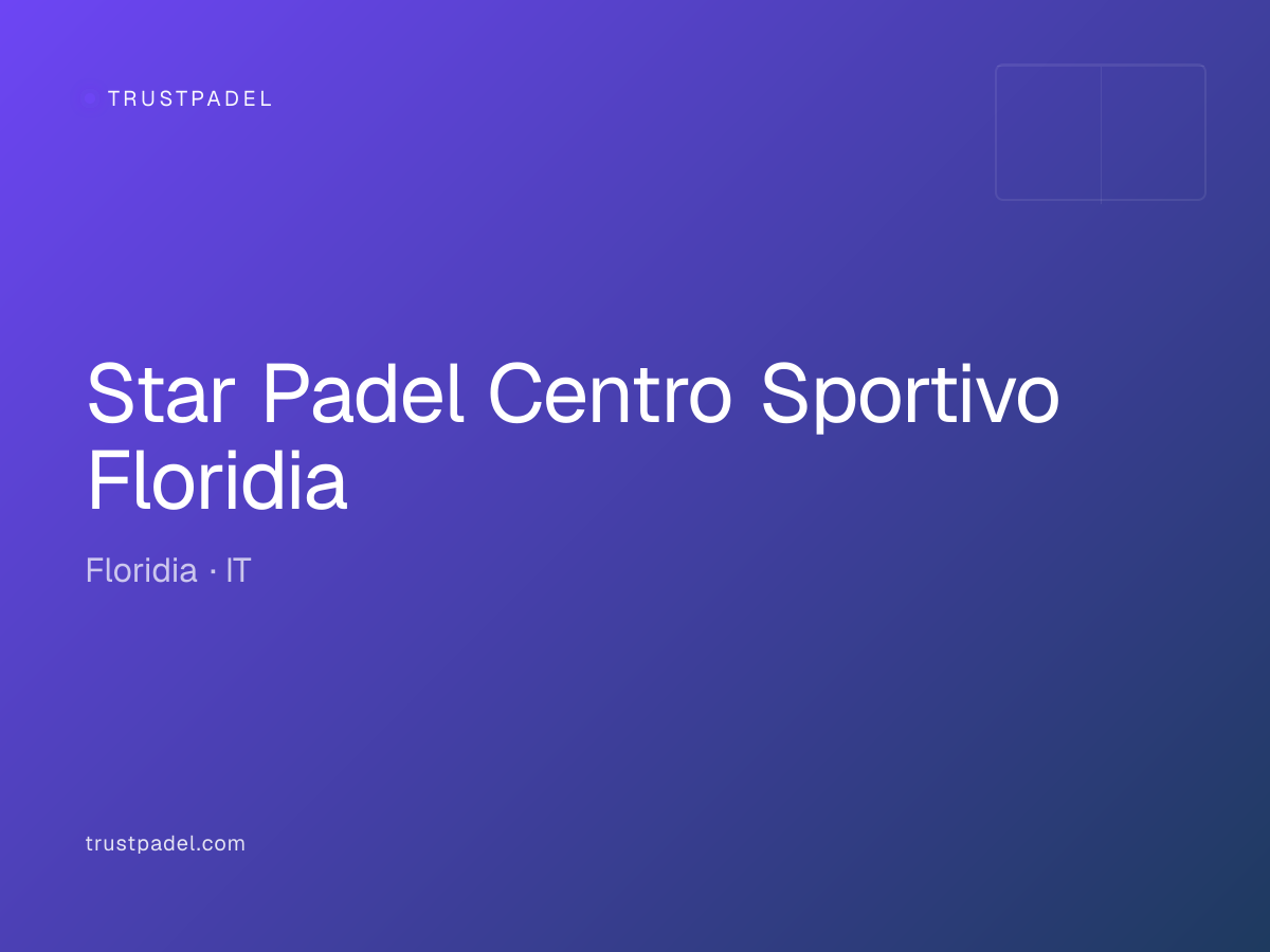 Star Padel Centro Sportivo Floridia padel club