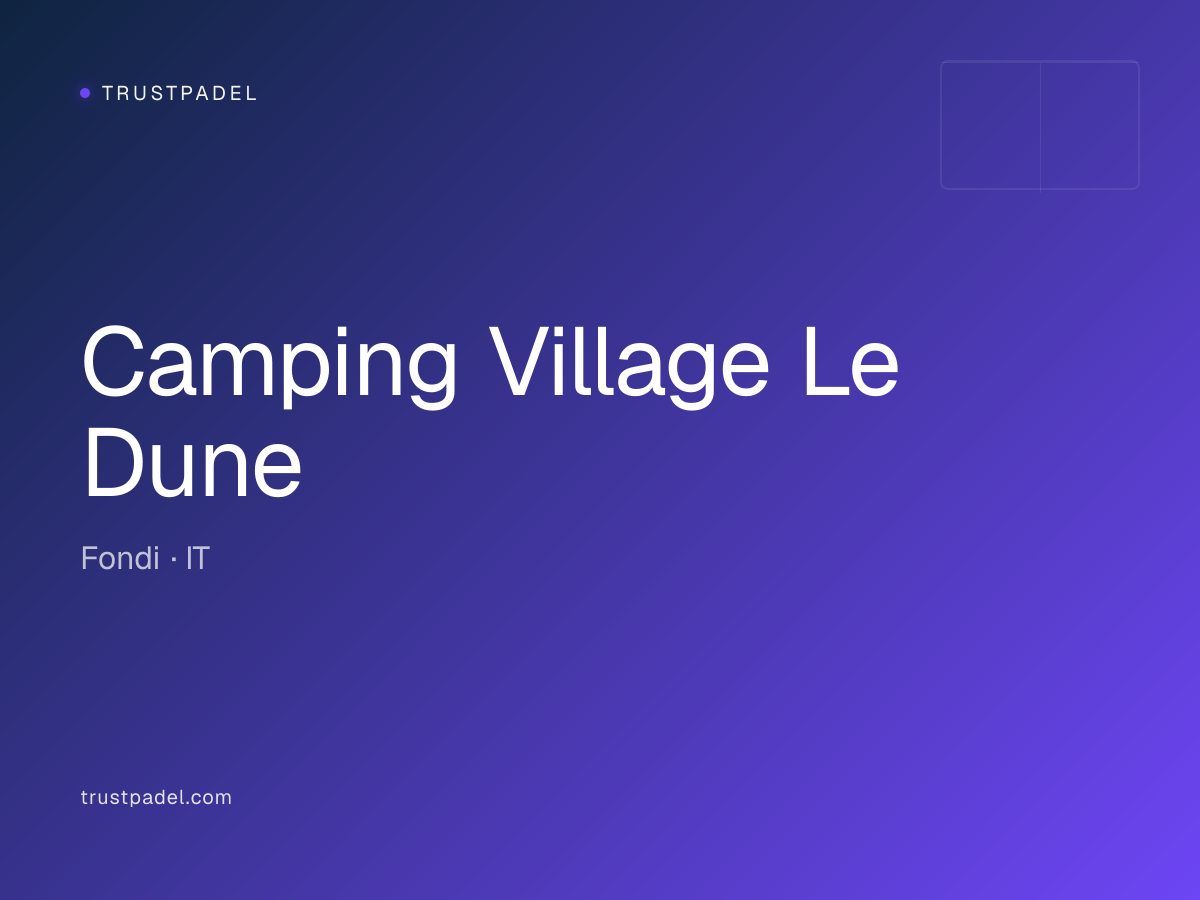 Camping Village Le Dune padel club