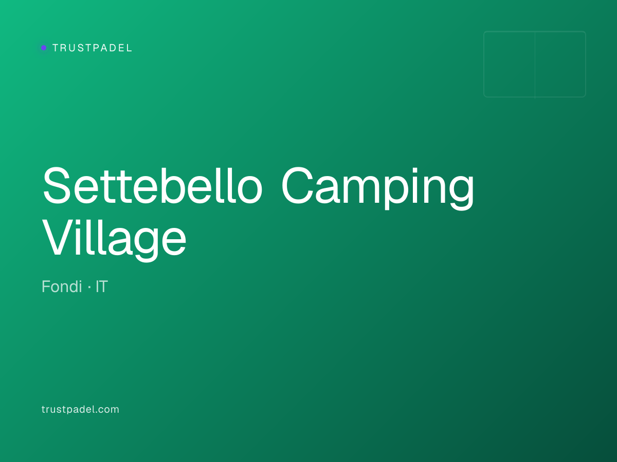 Settebello Camping Village padel club