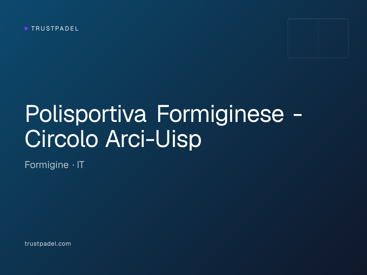 Polisportiva Formiginese - Circolo Arci-Uisp padel club