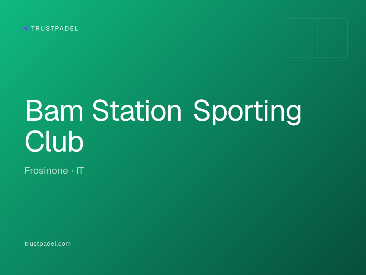 Bam Station Sporting Club padel club