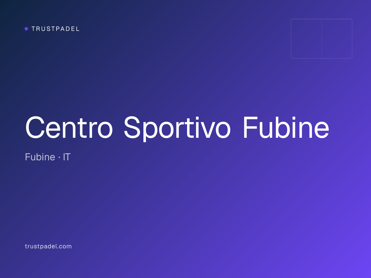 Centro Sportivo Fubine padel club
