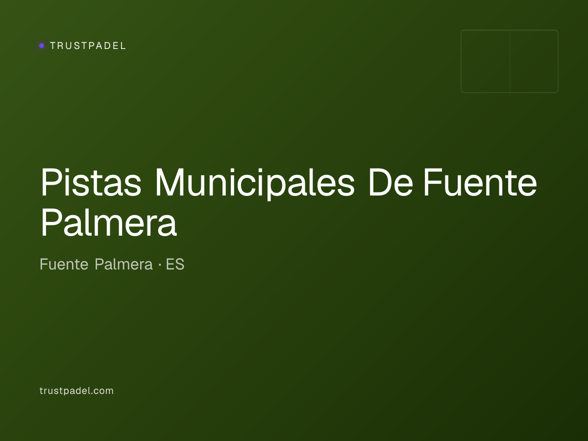 Pistas Municipales De Fuente Palmera padel club