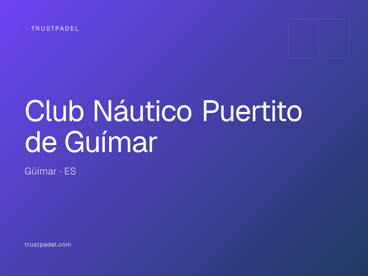 Club Náutico Puertito de Guímar padel club