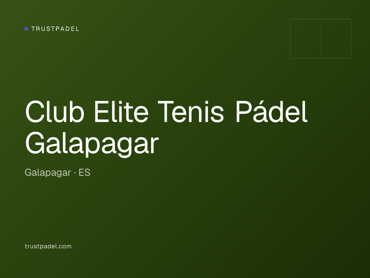 Club Elite Tenis Pádel Galapagar padel club