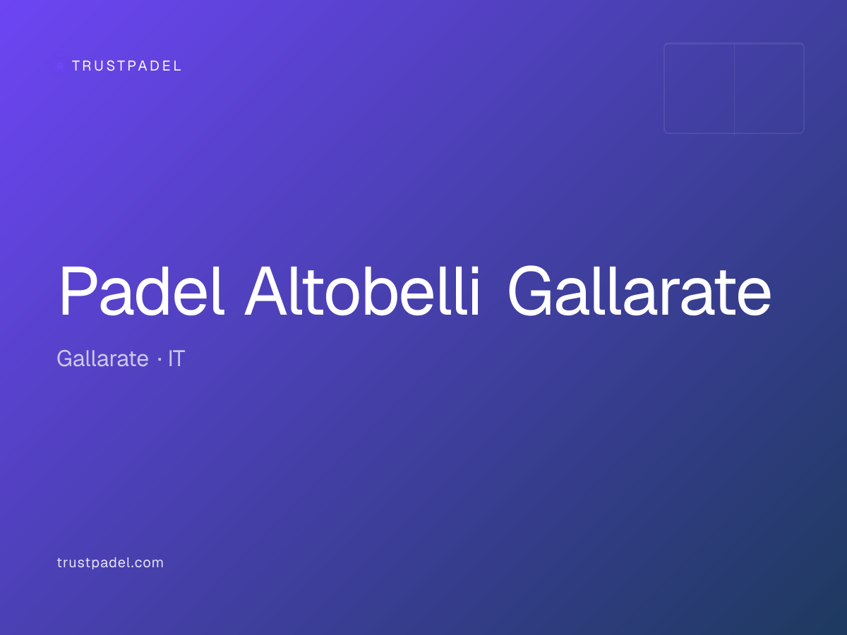 Padel Altobelli Gallarate padel club