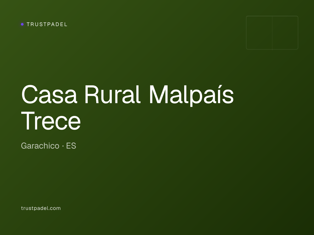 Casa Rural Malpaís Trece padel club