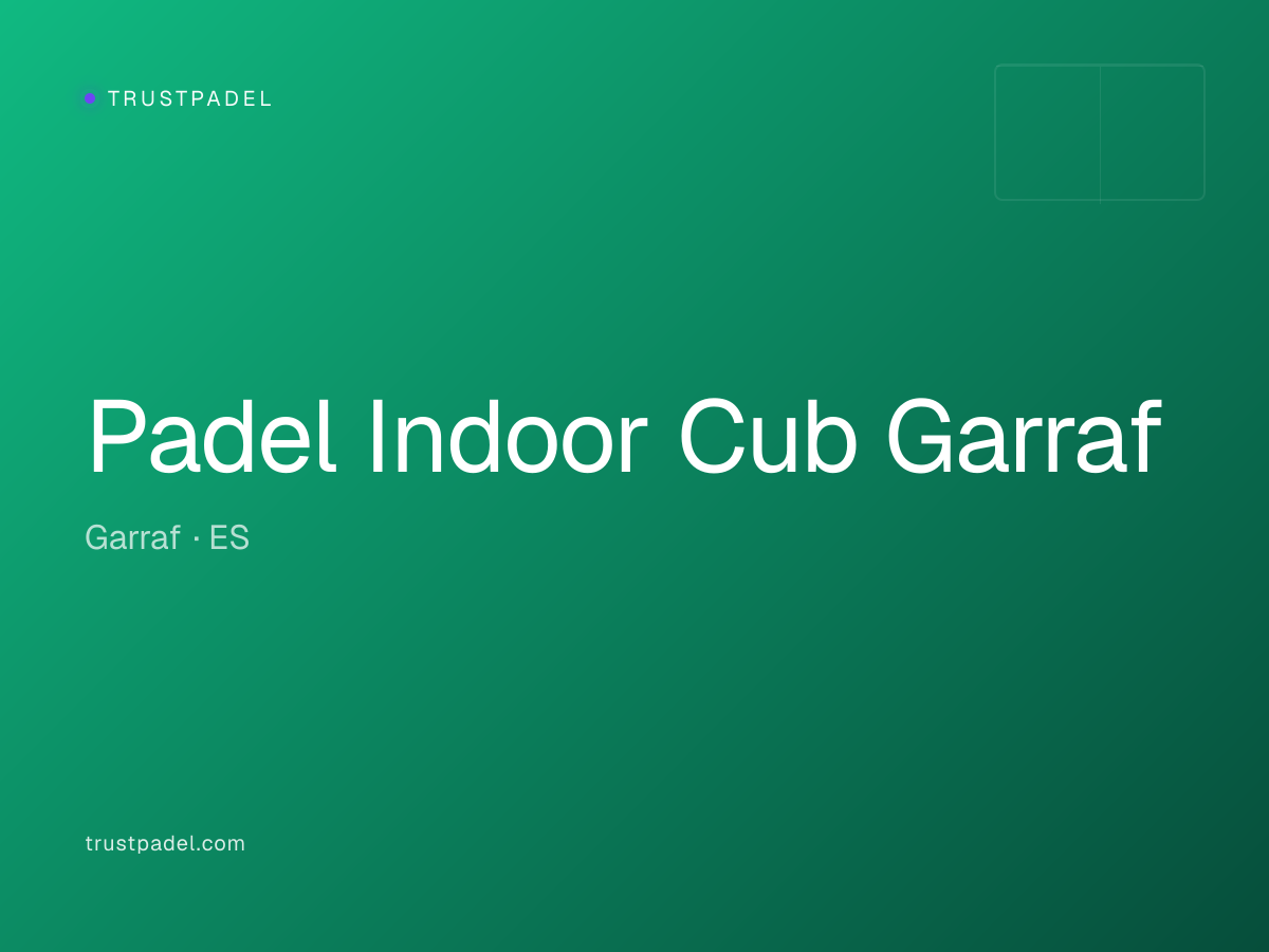 Padel Indoor Cub Garraf padel club