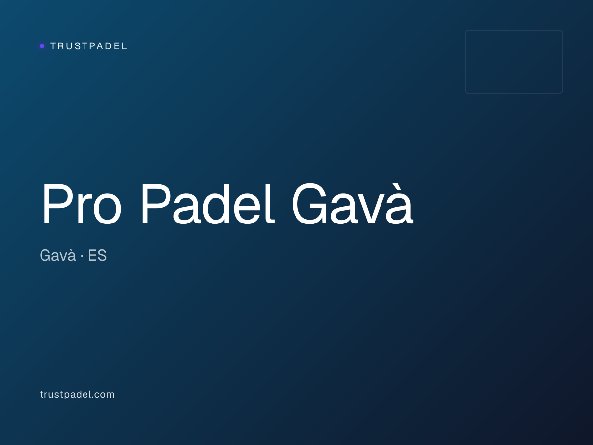 Pro Padel Gavà padel club