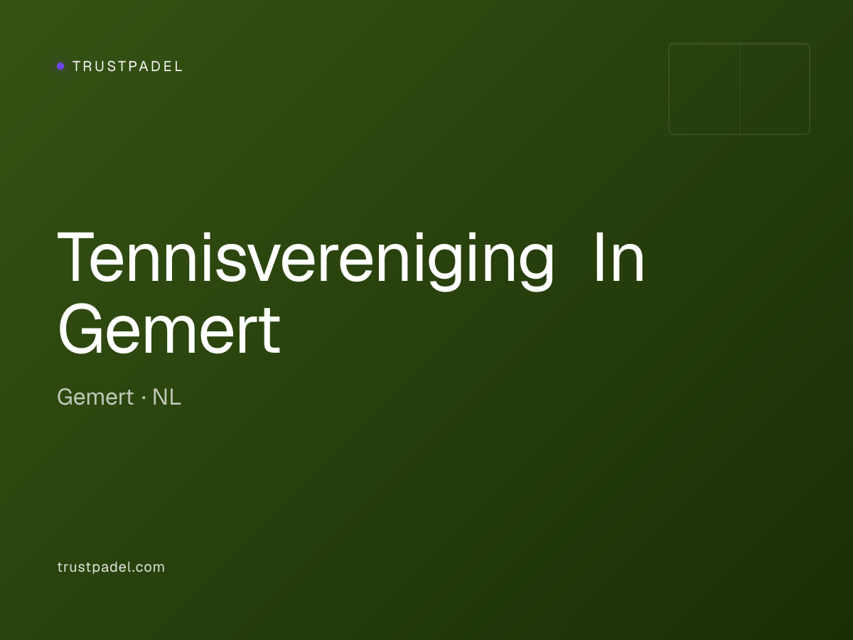 Tennisvereniging In Gemert padel club