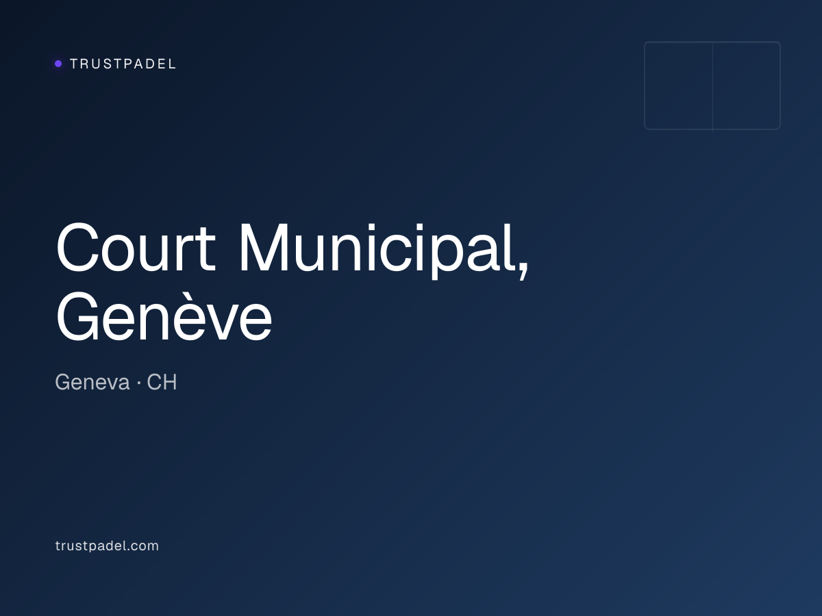 Court Municipal, Genève padel club
