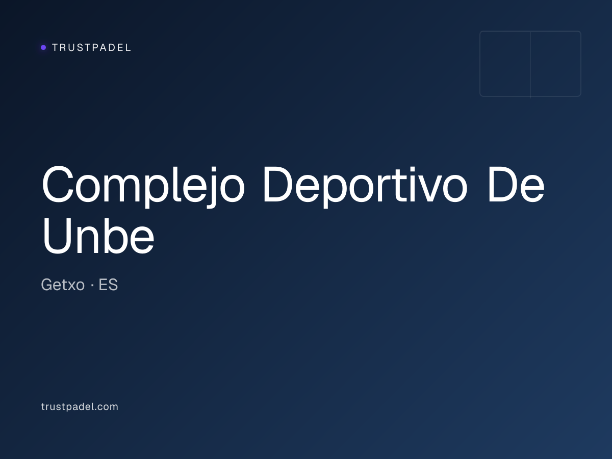 Complejo Deportivo De Unbe padel club