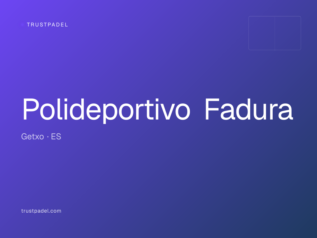 Polideportivo Fadura padel club