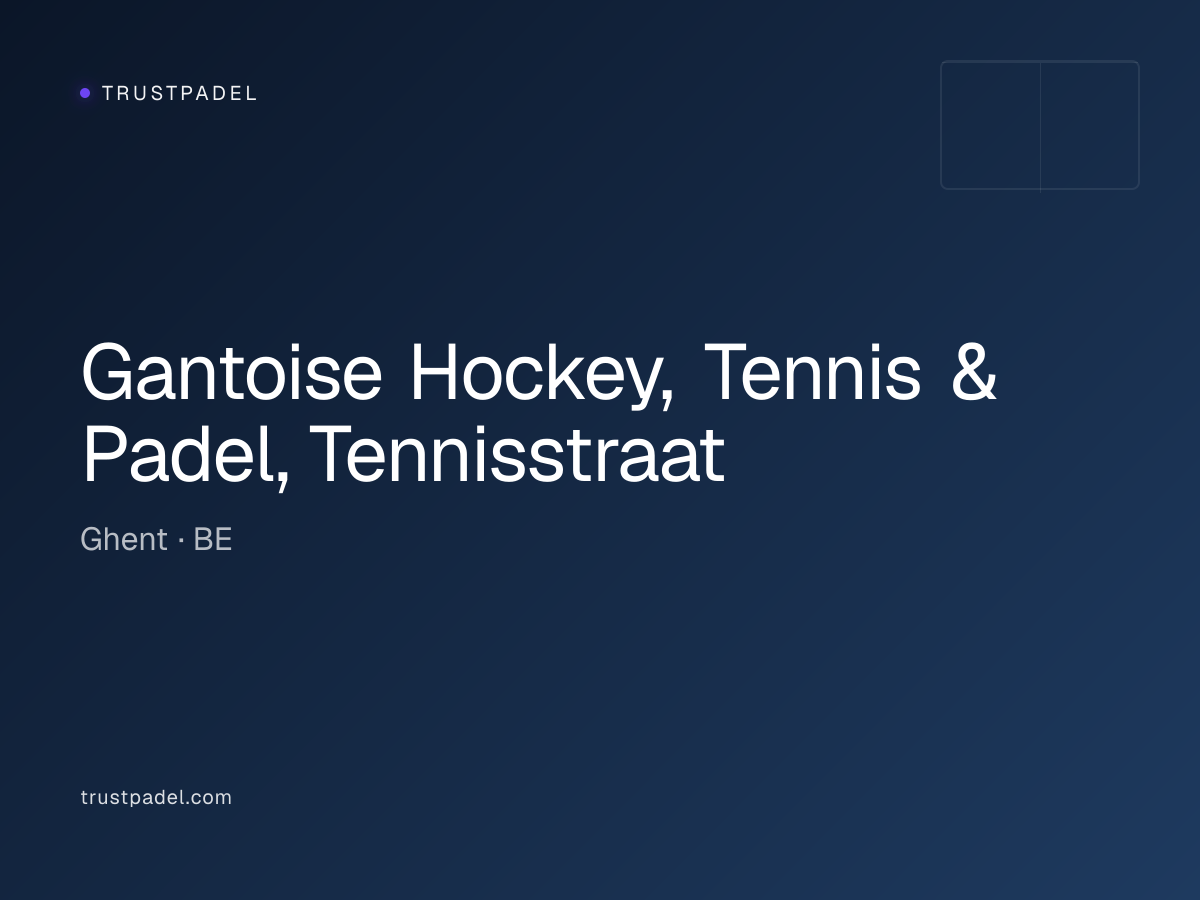 Gantoise Hockey, Tennis & Padel, Tennisstraat padel club
