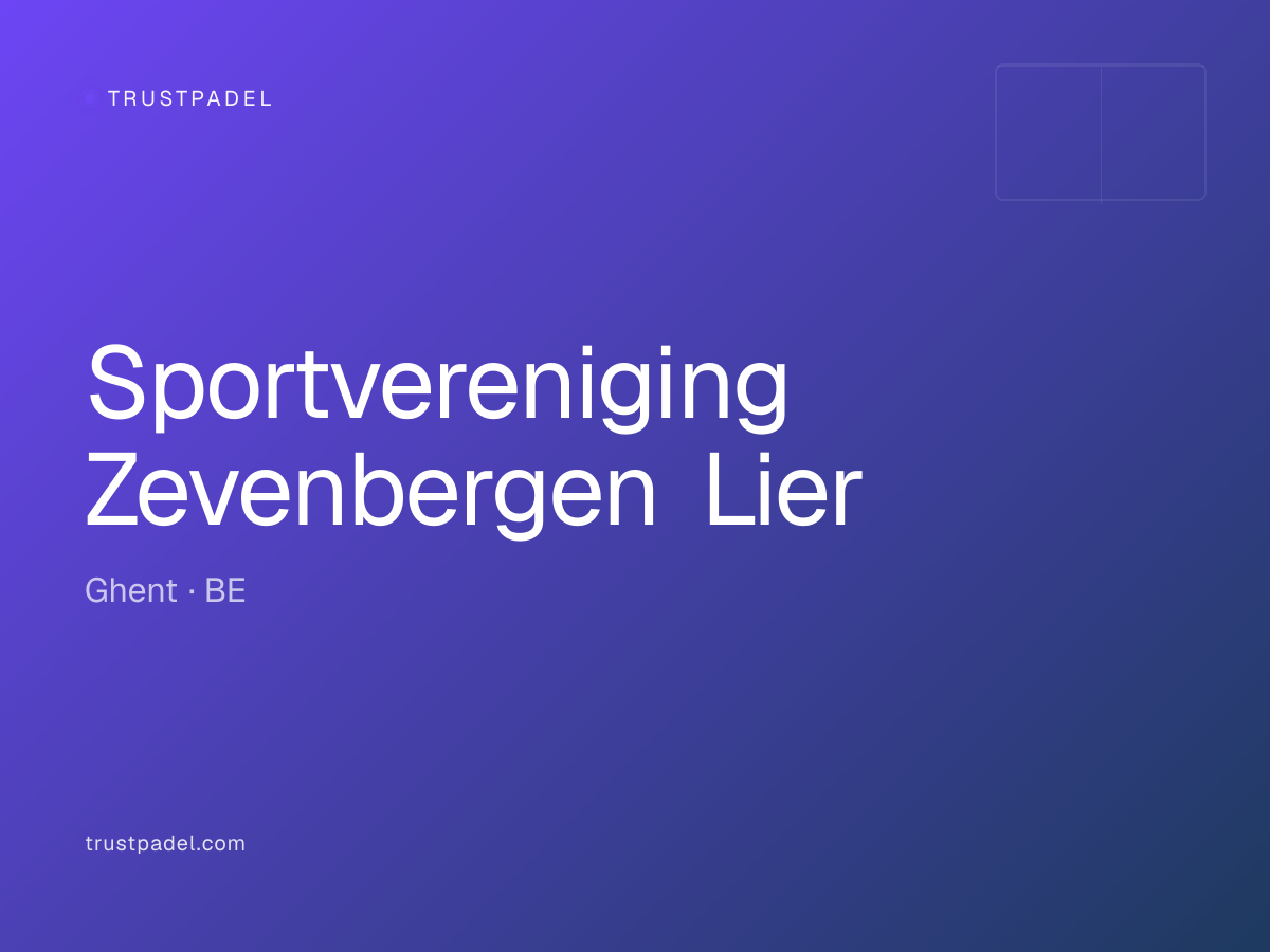 Sportvereniging Zevenbergen Lier padel club