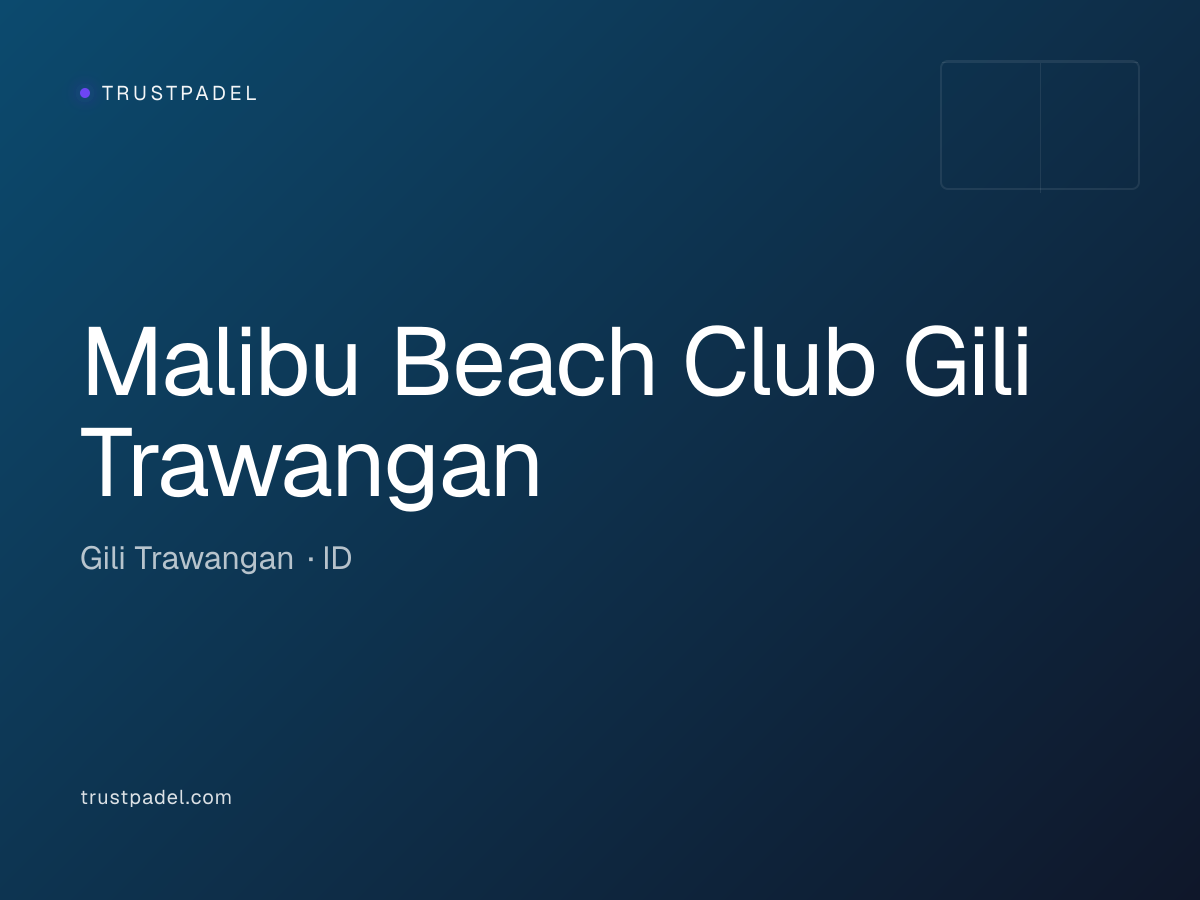 Malibu Beach Club Gili Trawangan padel club