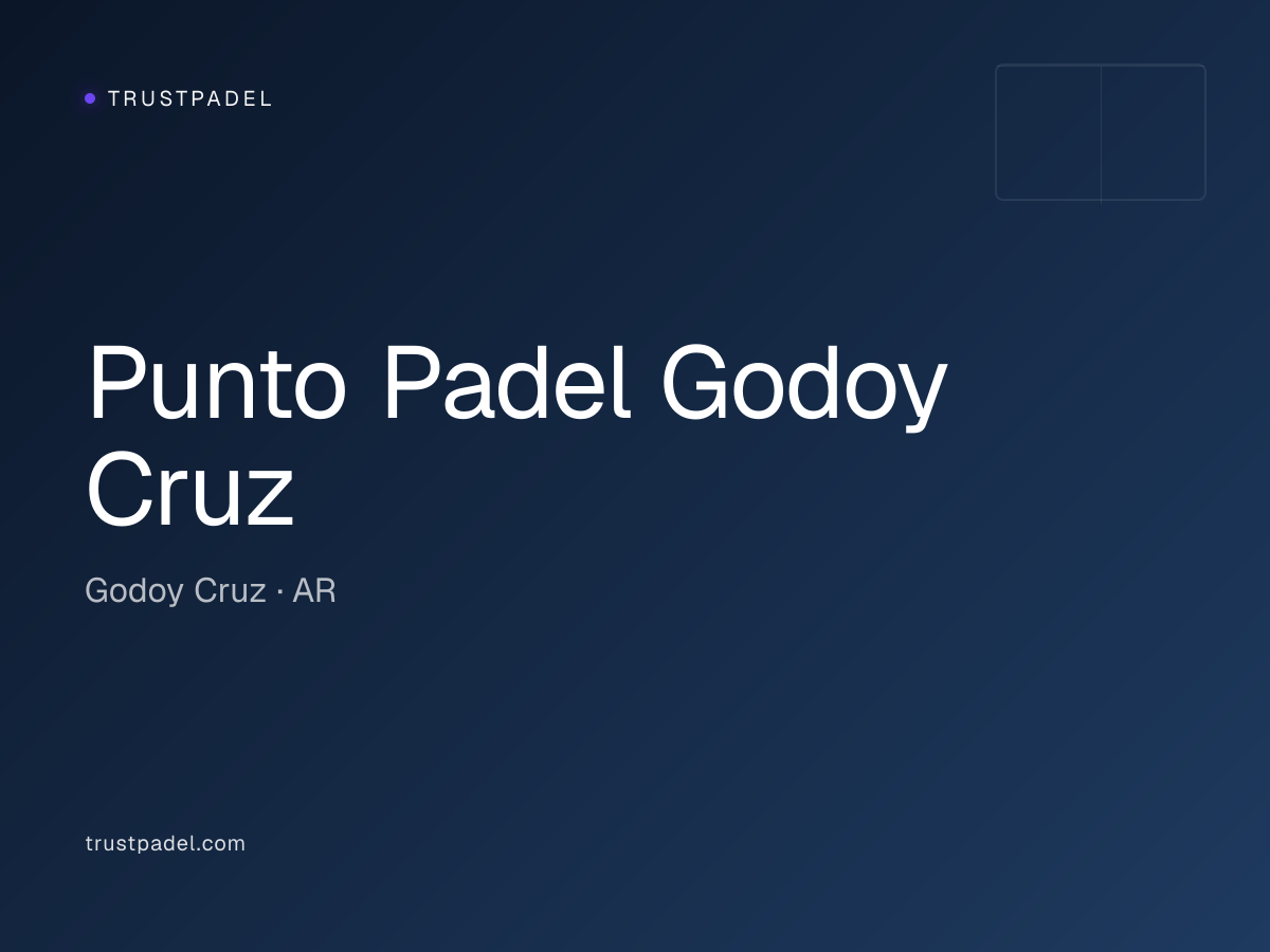 Punto Padel Godoy Cruz padel club