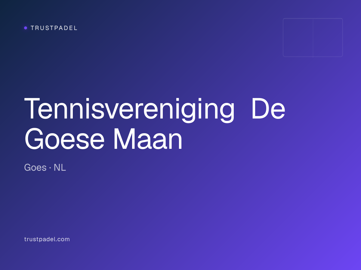Tennisvereniging De Goese Maan padel club
