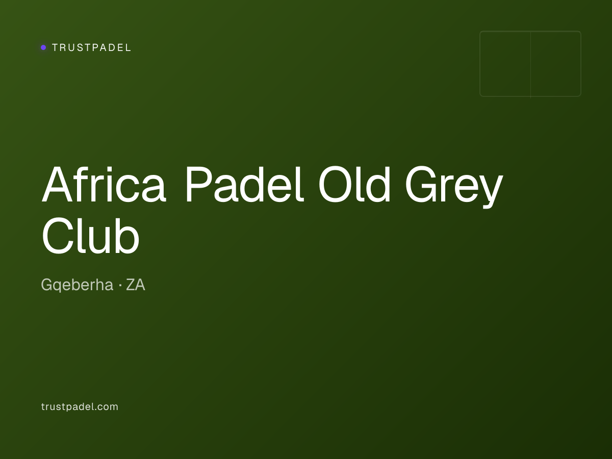 Africa Padel Old Grey Club padel club