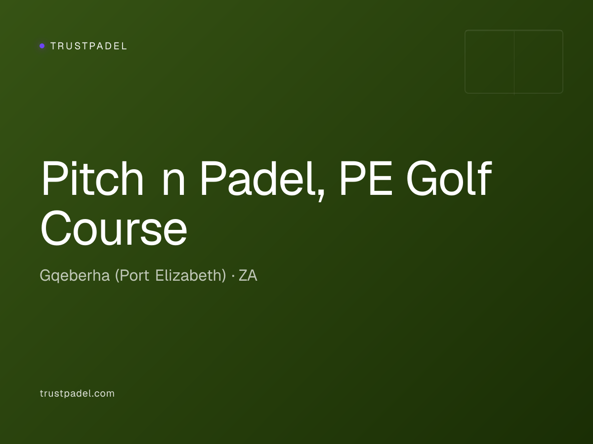 Pitch n Padel, PE Golf Course padel club