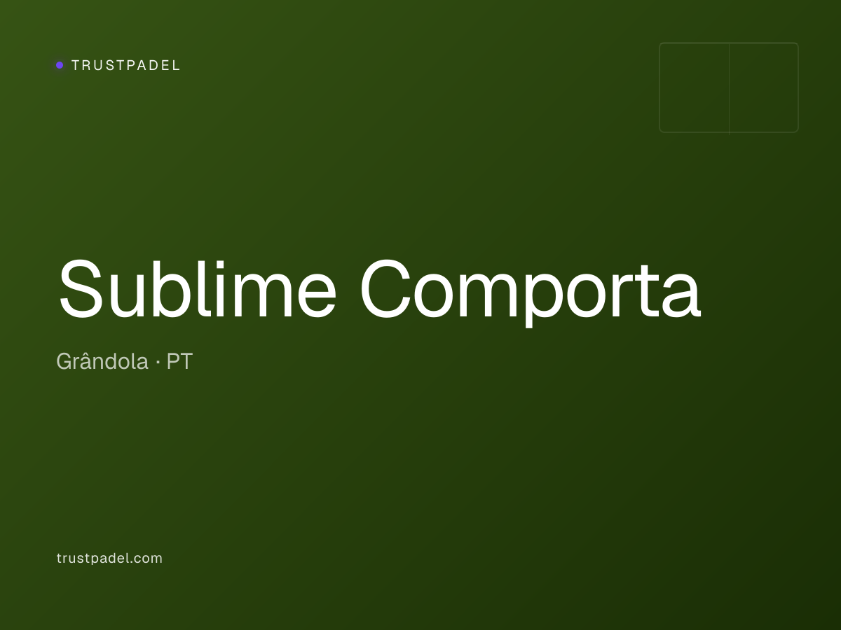 Sublime Comporta padel club