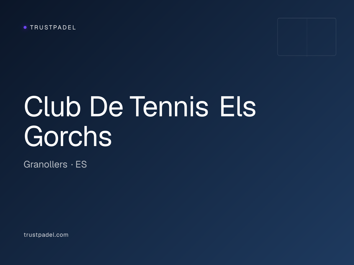 Club De Tennis Els Gorchs padel club