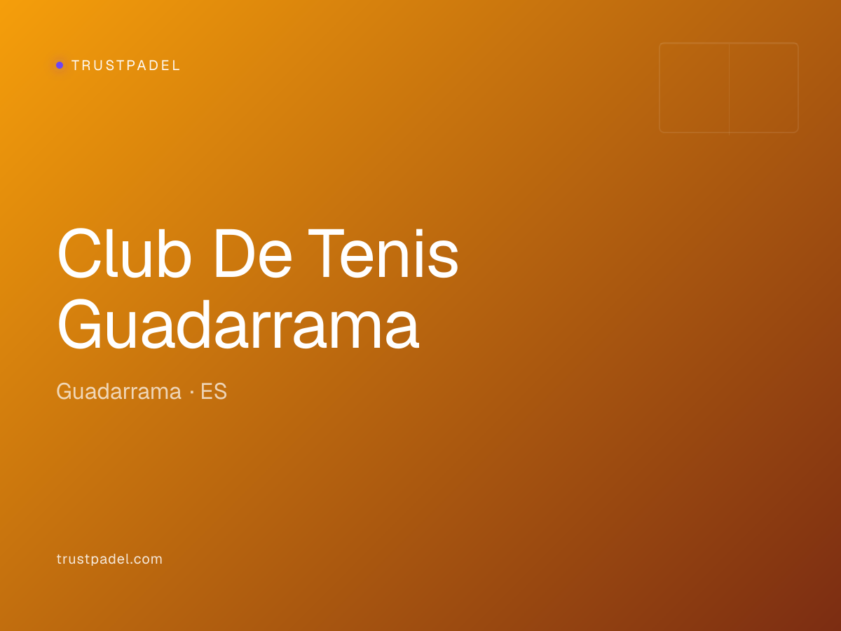 Club De Tenis Guadarrama padel club
