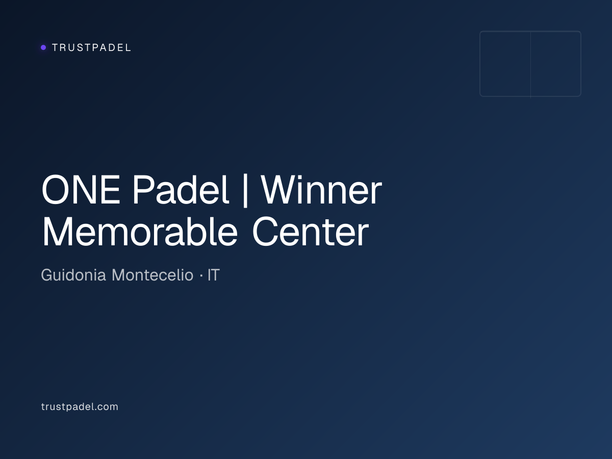 ONE Padel | Winner Memorable Center padel club