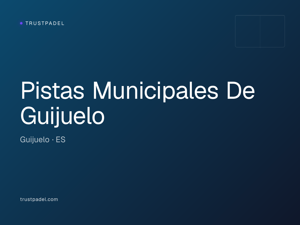Pistas Municipales De Guijuelo padel club