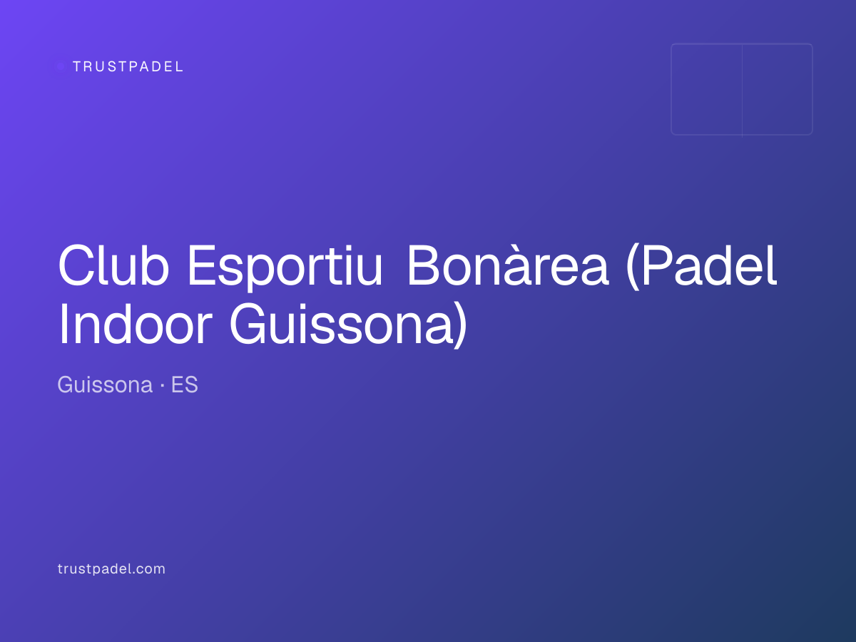 Club Esportiu Bonàrea (Padel Indoor Guissona) padel club