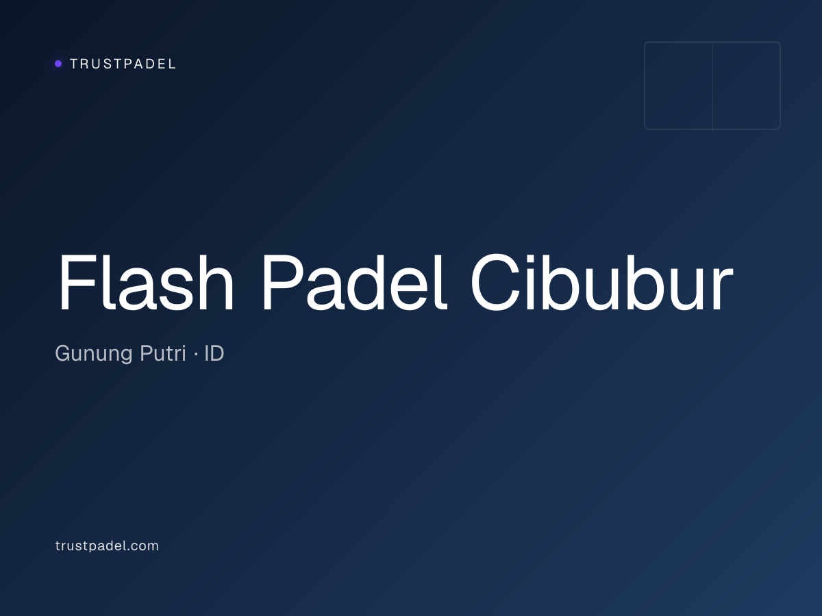 Flash Padel Cibubur padel club