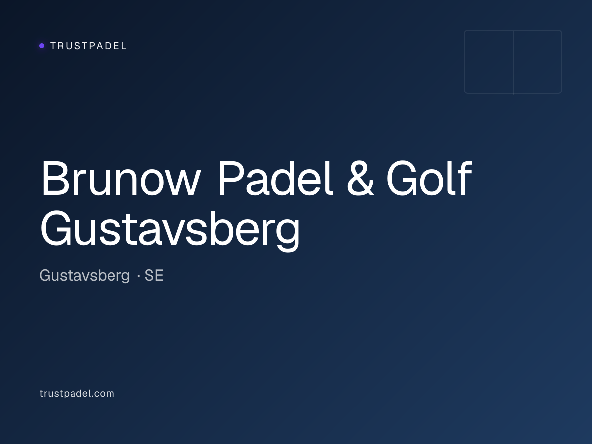 Brunow Padel & Golf Gustavsberg padel club