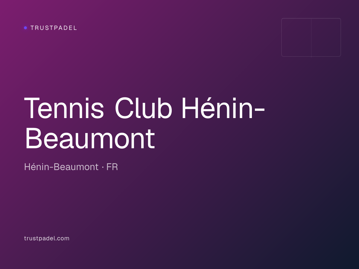 Tennis Club Hénin-Beaumont padel club