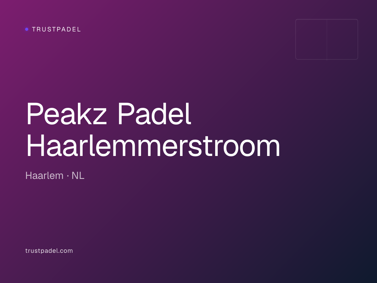 Peakz Padel Haarlemmerstroom padel club