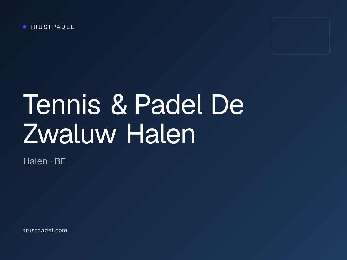 Tennis & Padel De Zwaluw Halen padel club
