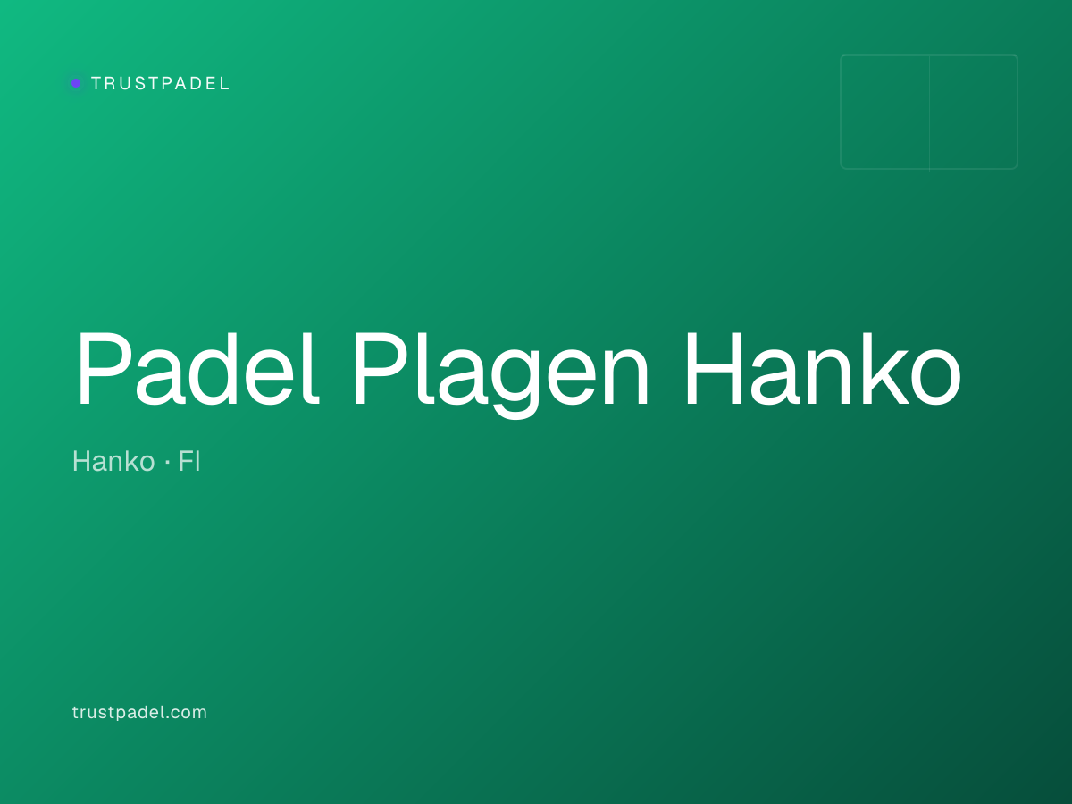 Padel Plagen Hanko padel club