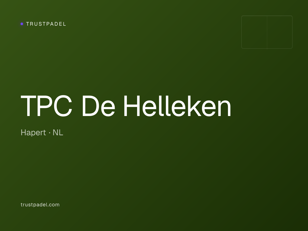 TPC De Helleken padel club