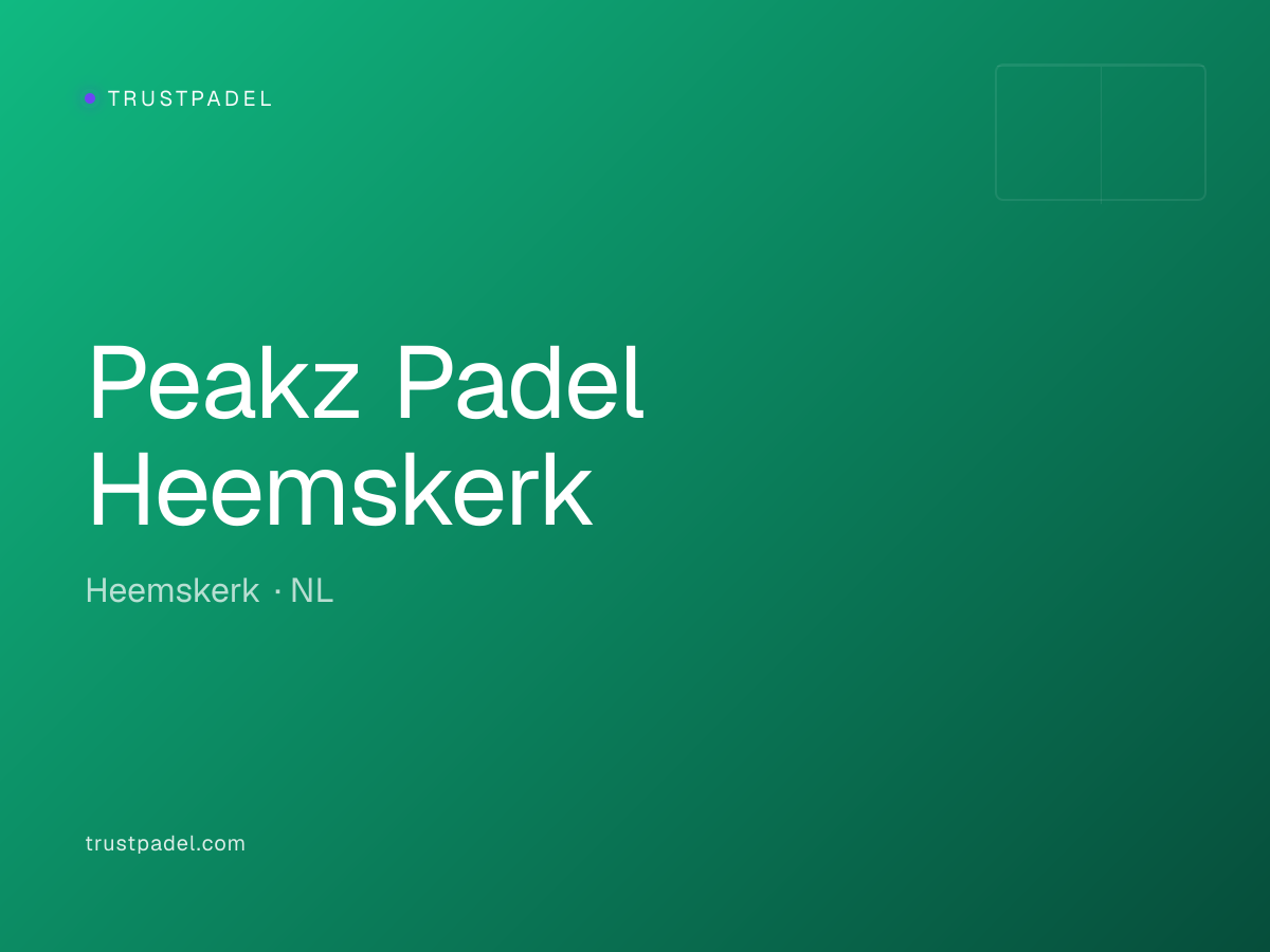 Peakz Padel Heemskerk padel club