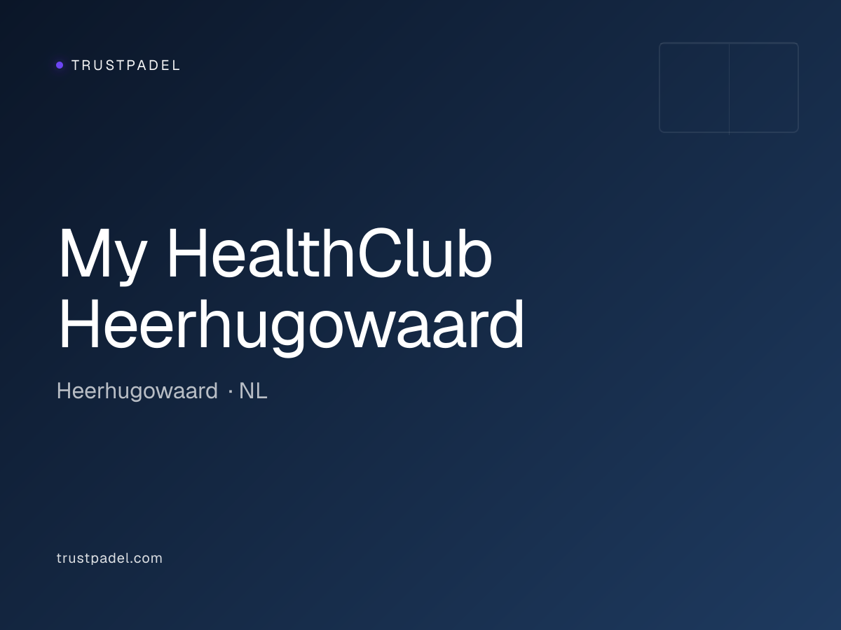 My HealthClub Heerhugowaard padel club