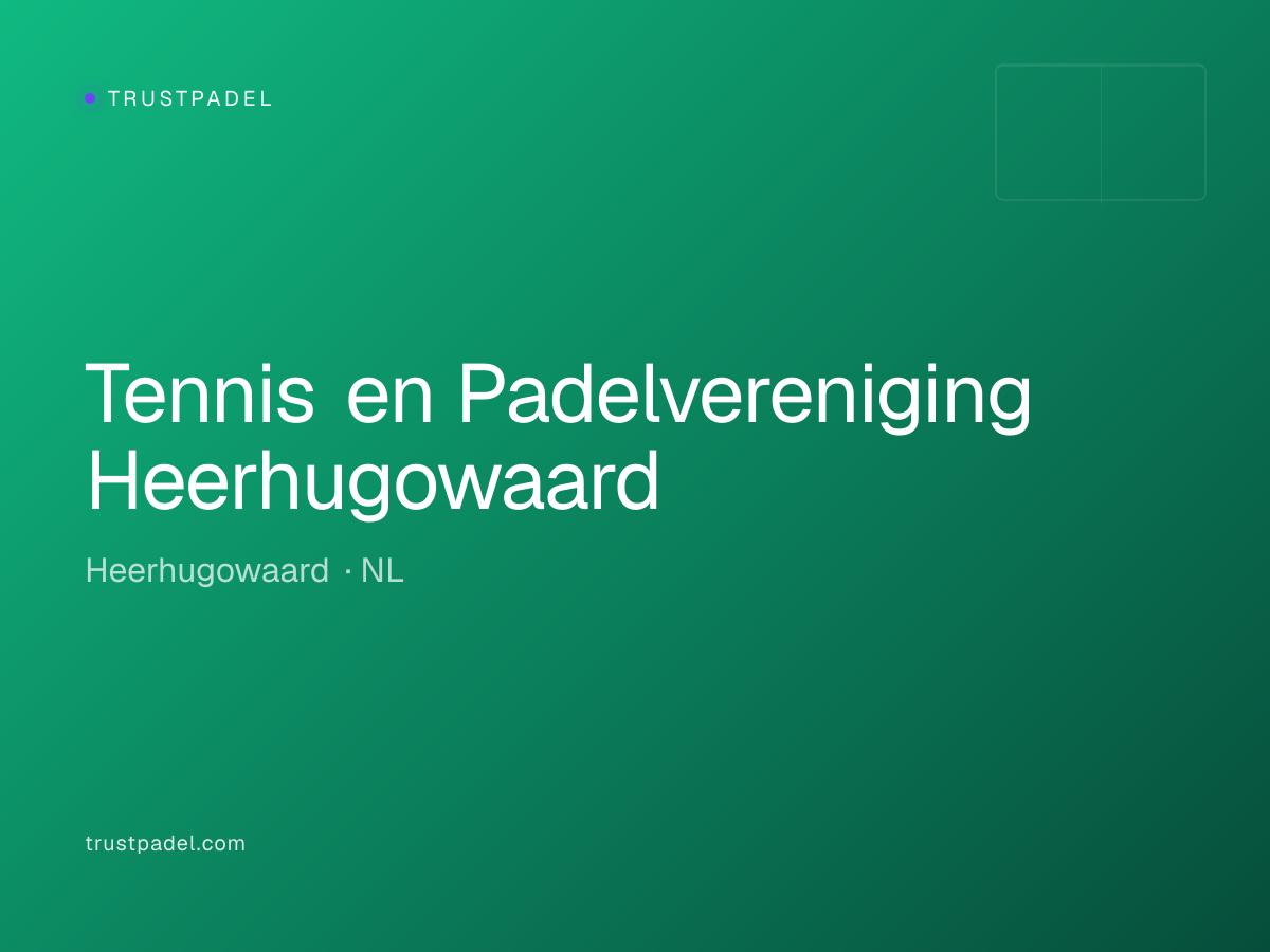 Tennis en Padelvereniging Heerhugowaard padel club