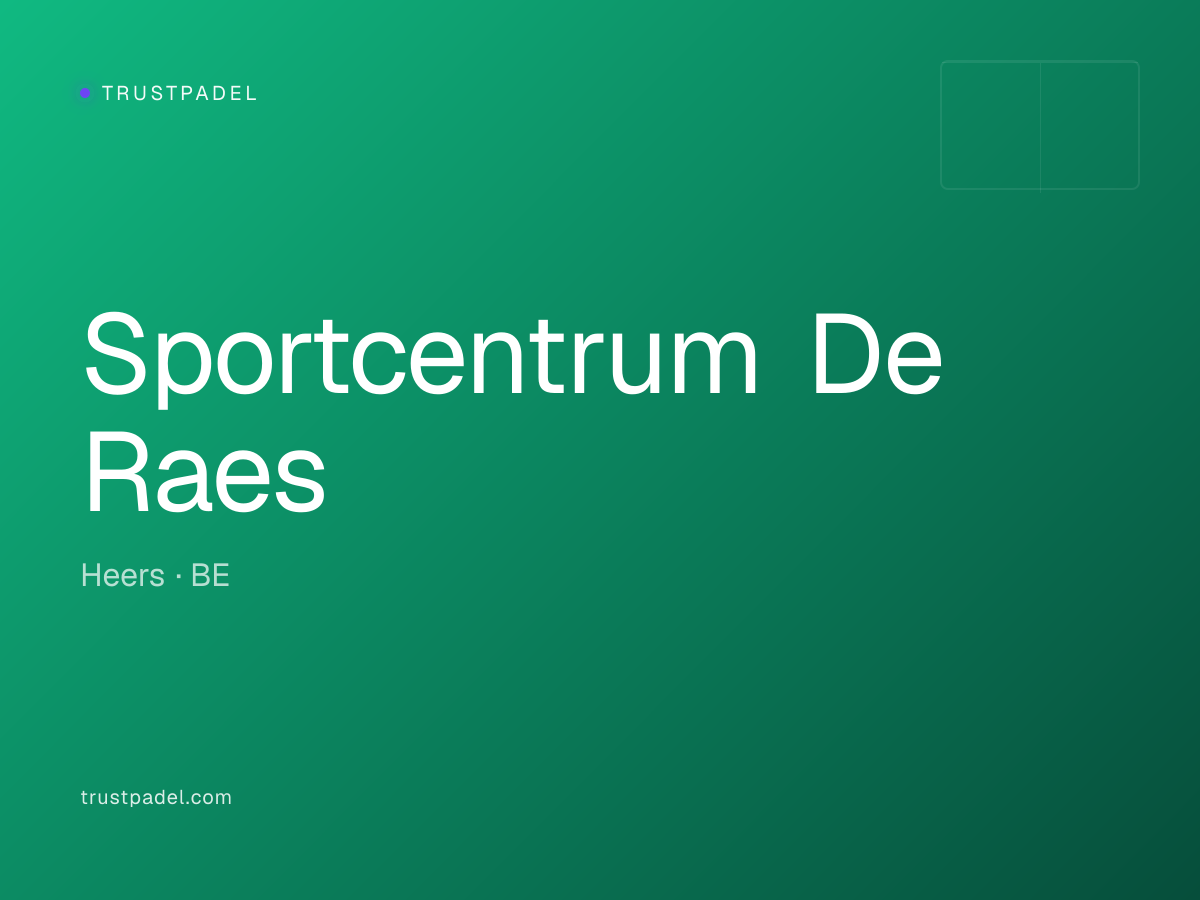 Sportcentrum De Raes padel club