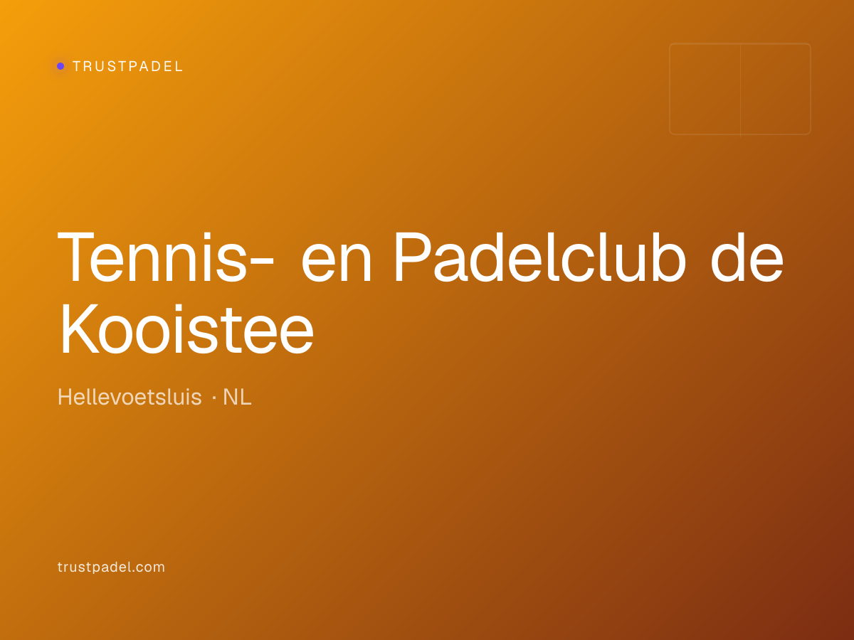 Tennis- en Padelclub de Kooistee padel club