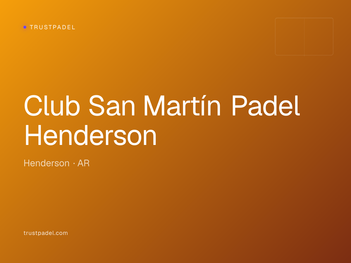 Club San Martín Padel Henderson padel club