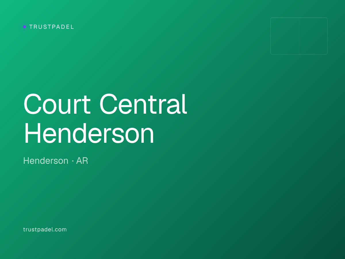 Court Central Henderson padel club
