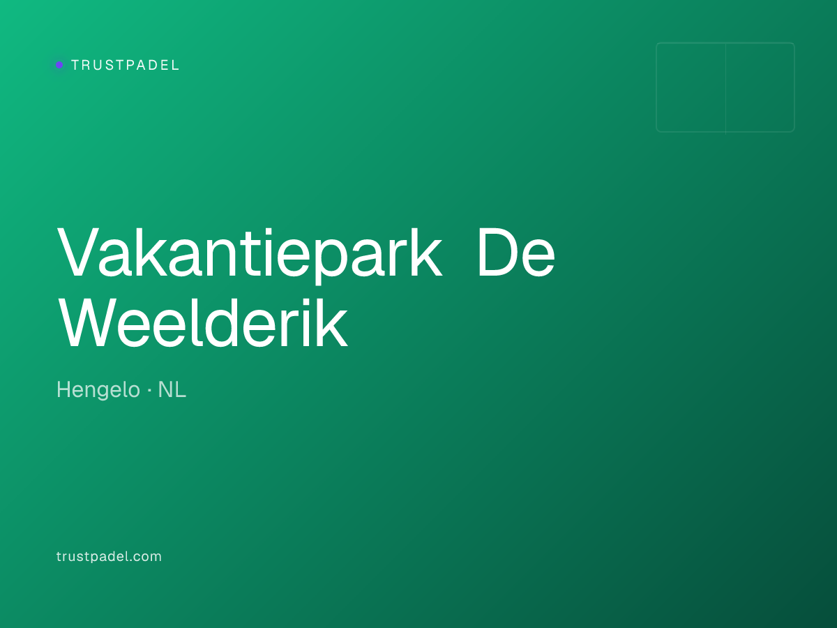 Vakantiepark De Weelderik padel club