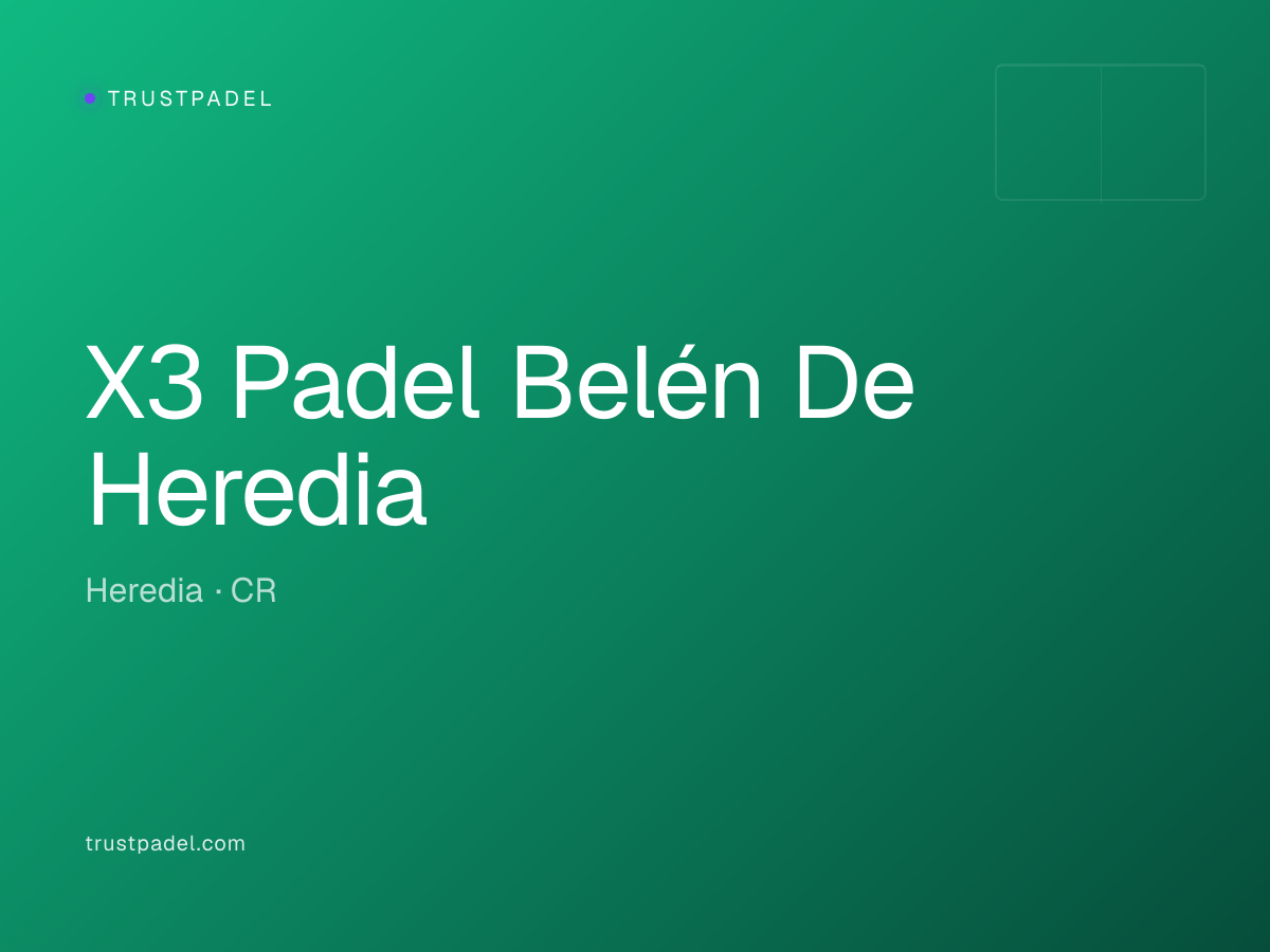 X3 Padel Belén De Heredia padel club
