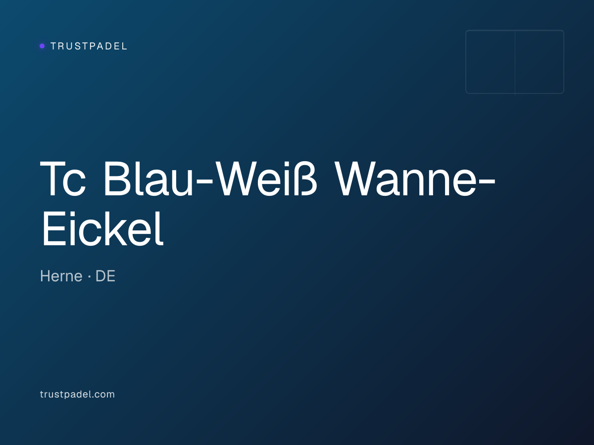 Tc Blau-Weiß Wanne-Eickel padel club