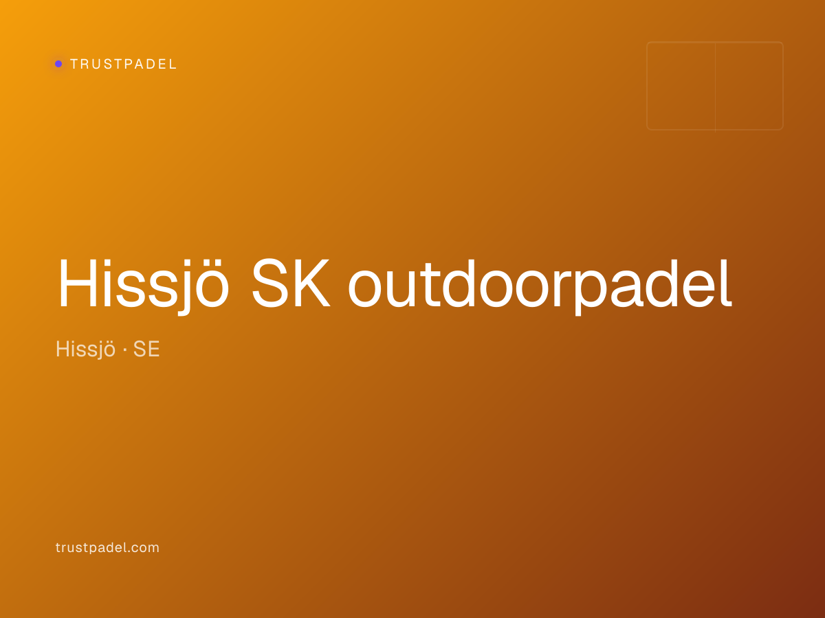 Hissjö SK outdoorpadel padel club